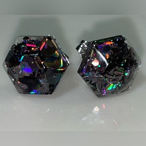Dark Glitter Stud Earrings (HELP ME SURVIVE GRAD SCHOOL!!)